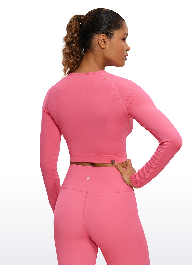 Seamless Cropped Long Sleeve Slim Fit