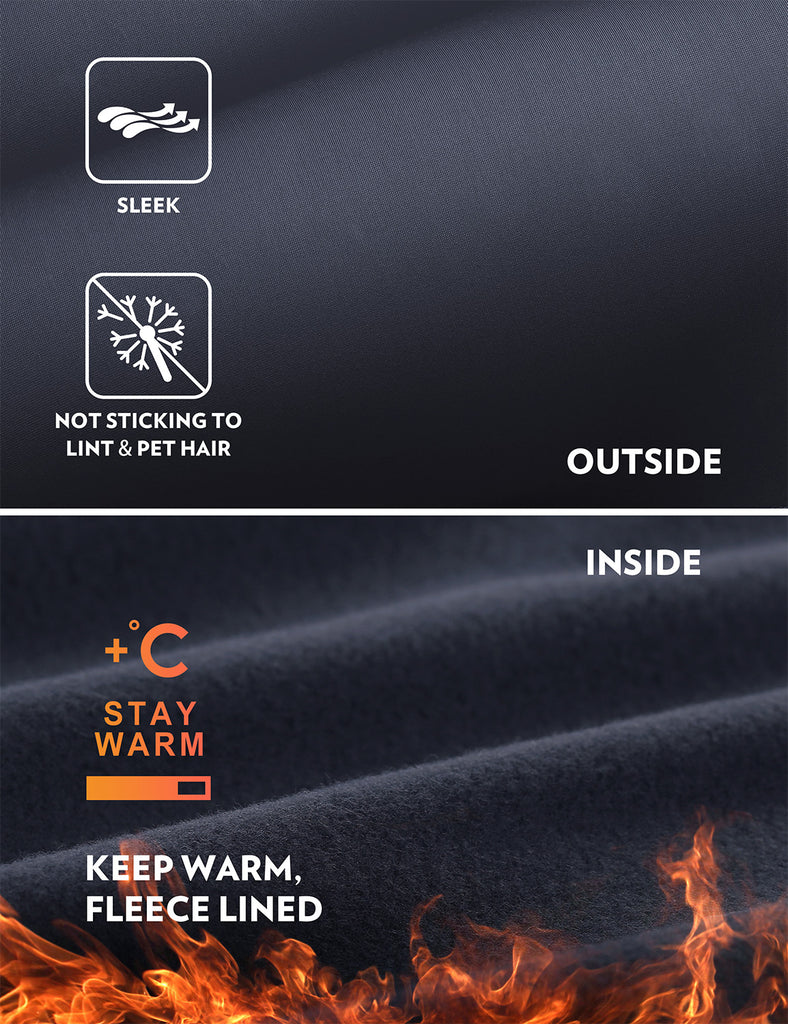 CRZ YOGA Women's Winter High Rise Thermal Fleece Lined Leggings 28'' True Navy