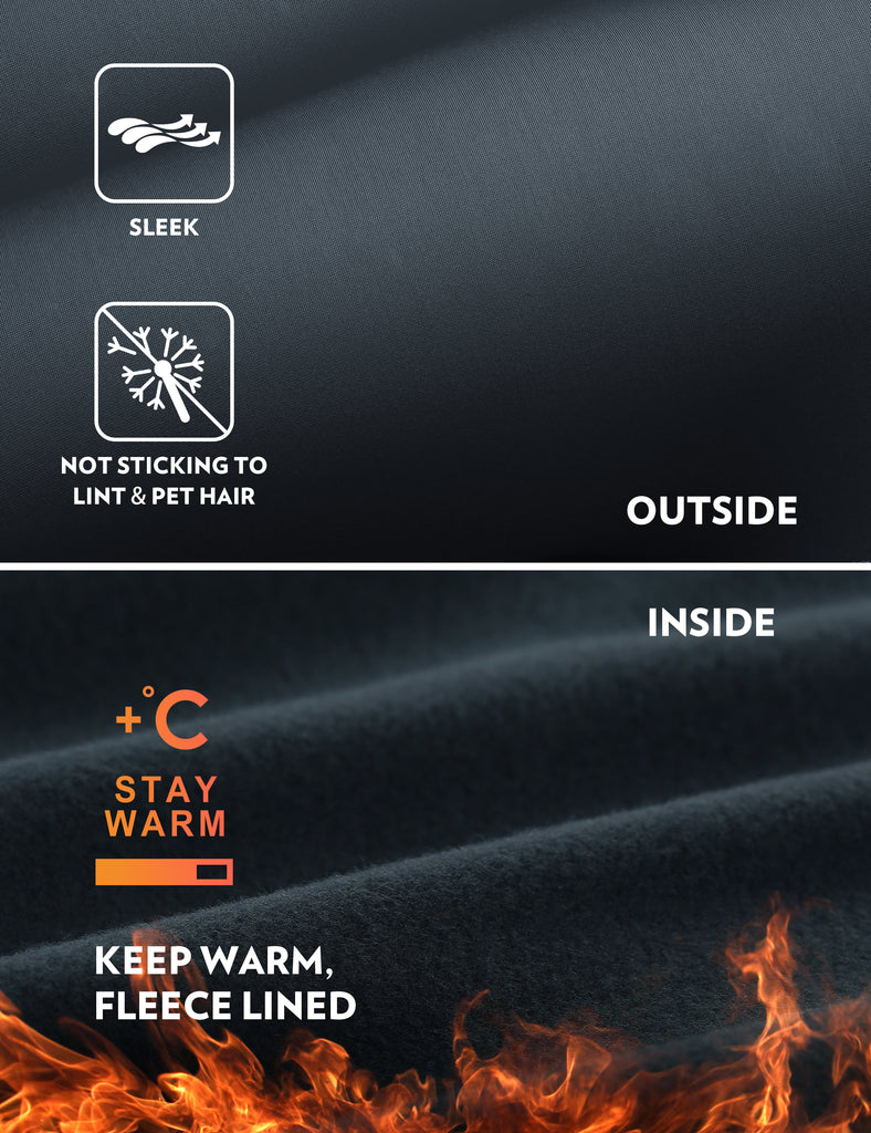 CRZ YOGA Women's High Rise Thermal Fleece Lined Pocket Leggings 28'' True Navy