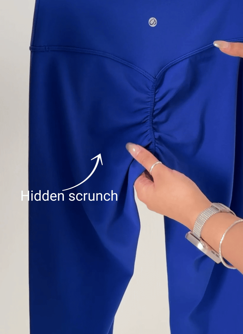 CRZ YOGA Women Butterlift High Rise Scrunch Butt Legging No Front Seam True Navy