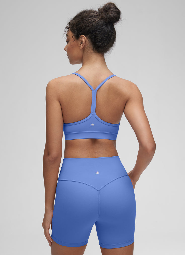 CRZ YOGA Women's Yoga Light Support Butterluxe Sports Bra Y back Mauve