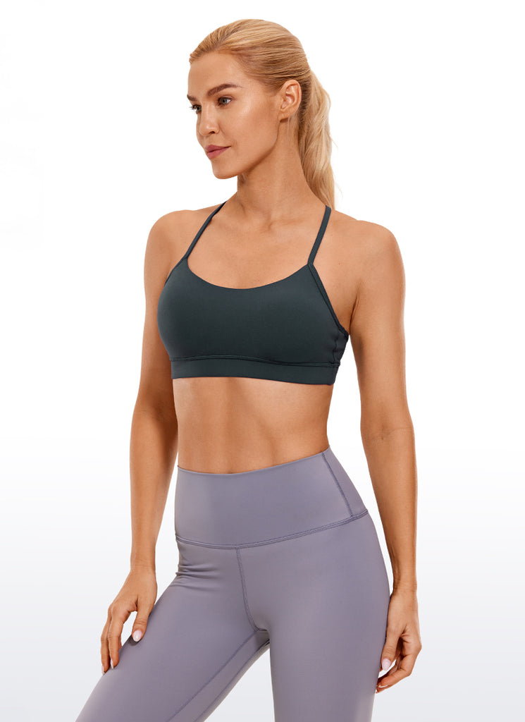 CRZ YOGA Women's Yoga Light Support Butterluxe Sports Bra Y back Lavender Mist