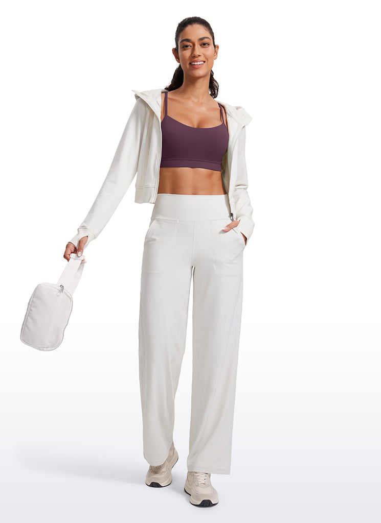 CRZ YOGA Women's Yoga Light Support Butterluxe Sports Bra Y back Grape Thistle Purple