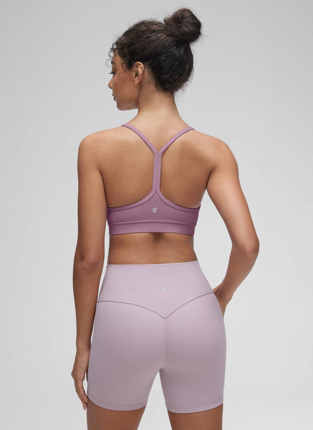 CRZ YOGA Women's Yoga Light Support Butterluxe Sports Bra Y back Light Lavender