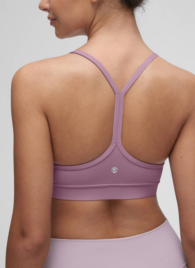 CRZ YOGA Women's Yoga Light Support Butterluxe Sports Bra Y back Light Lavender