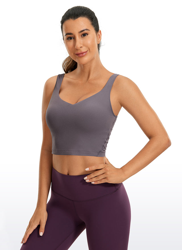 CRZ YOGA Women's Yoga Low support Butterluxe Longline Bra U-back Tornado