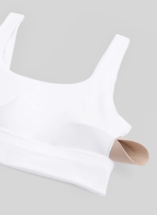 CRZ YOGA Women's Yoga Low Support Butterluxe Sport Bra U Back Longline White @model_info:NEW