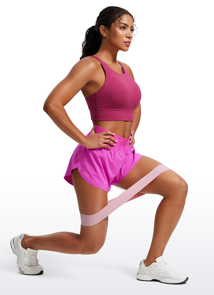 CRZ YOGA Women's Training Medium Support Butterluxe Bra Strappy back Washed Mauve