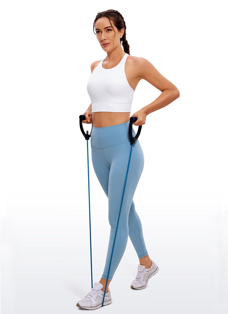 CRZ YOGA Women's Training Medium Support Butterluxe Bra Strappy back Black