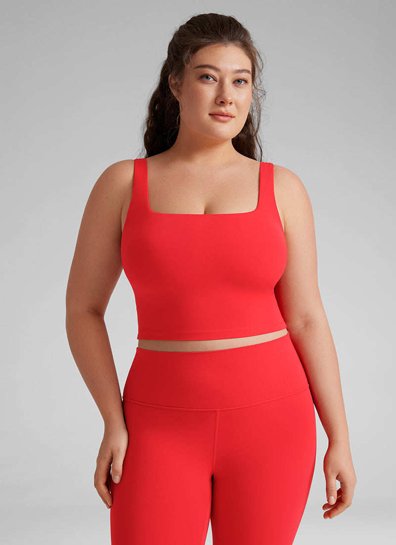 Butterluxe Square Neck Build-in Bra Tanks