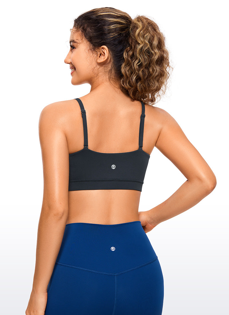 Butterluxe Adjustable Spaghetti Thin Strap Sports Bra