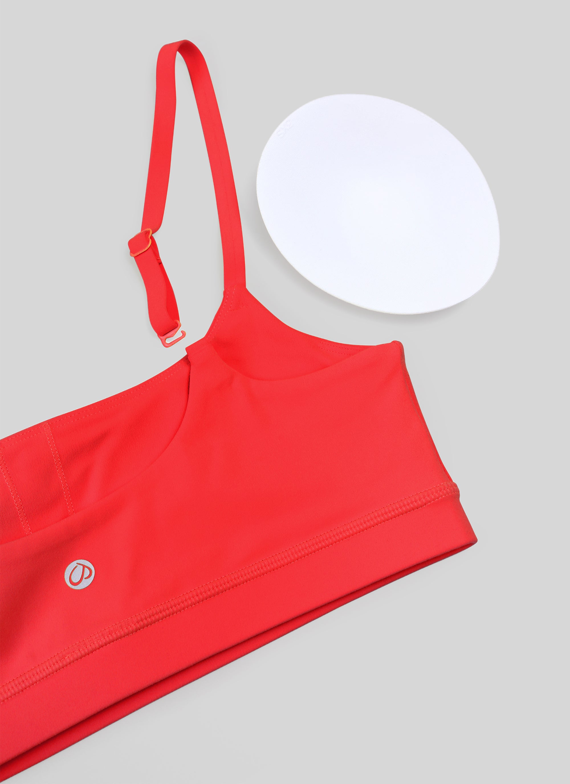 CRZ YOGA Womens Butterluxe Adjustable Spaghetti Strap Scoop Neck Bra Deep Red