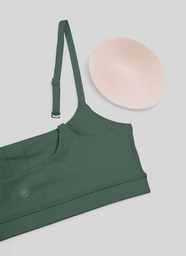 CRZ YOGA Womens Butterluxe Adjustable Spaghetti Strap Scoop Neck Bra Deep Red