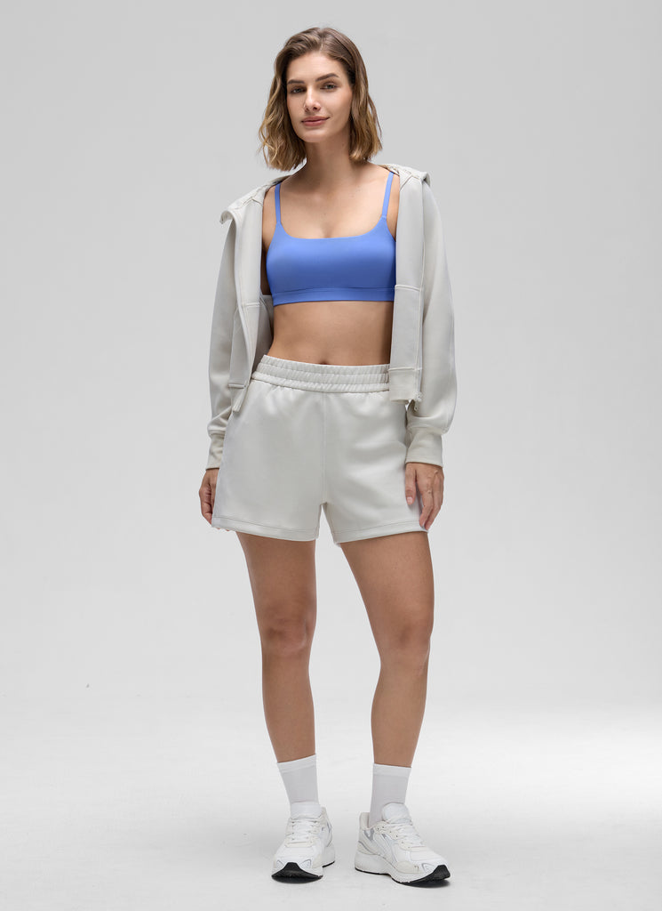 CRZ YOGA Womens Butterluxe Adjustable Spaghetti Strap Scoop Neck Bra Black Tie Dye Flowers