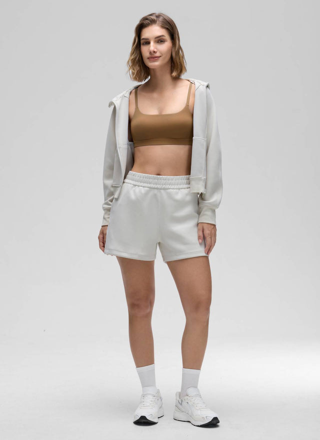 CRZ YOGA Womens Butterluxe Adjustable Spaghetti Strap Scoop Neck Bra Allspice @model_info:Jaynne