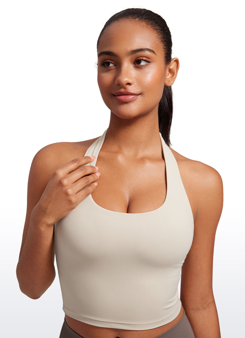 Butterluxe Halter Built-in Bra Tanks