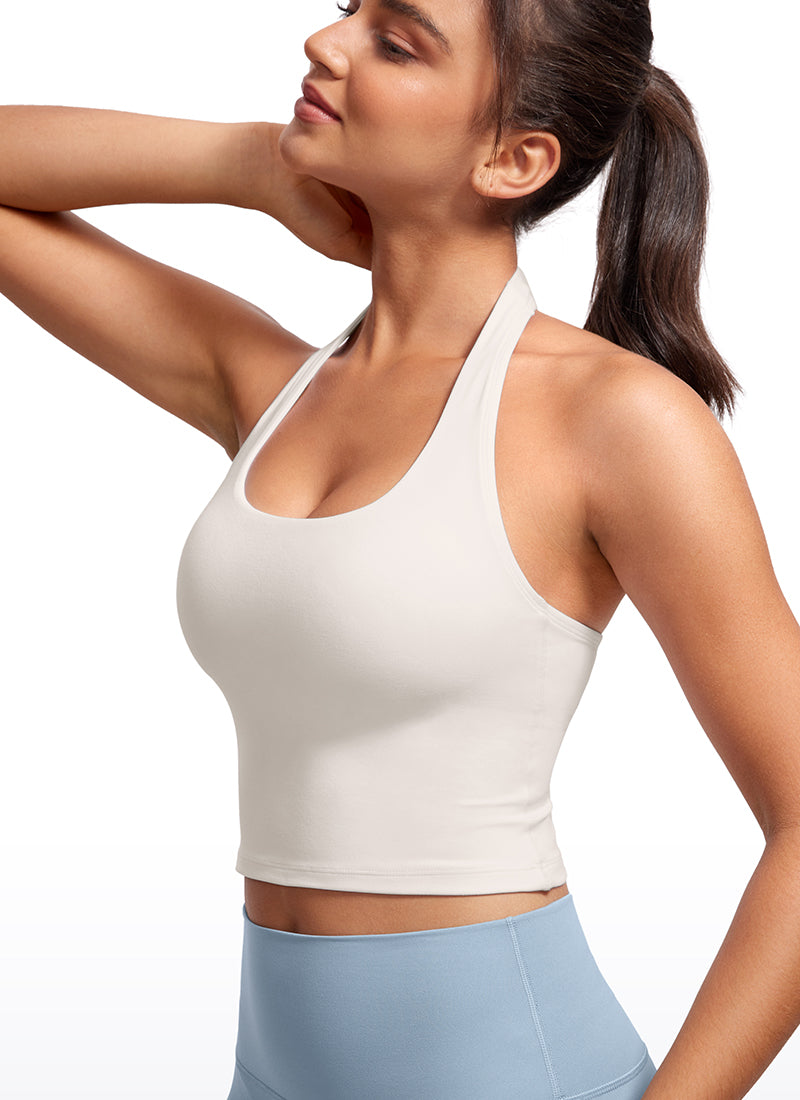 Butterluxe Halter Built-in Bra Tanks