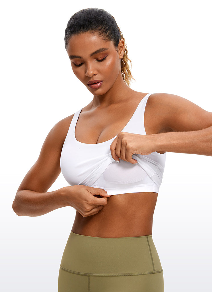 CRZ YOGA Women's Tight Fit Tops Butterluxe Built-in Bra U Back Tank Deep Purple