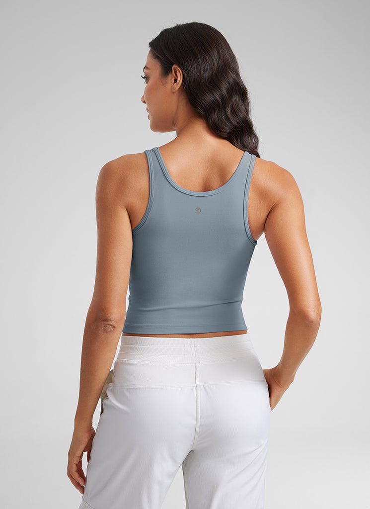 CRZ YOGA Women's Yoga Butterluxe Tight Fit Tank Tops Racerback Light Purple