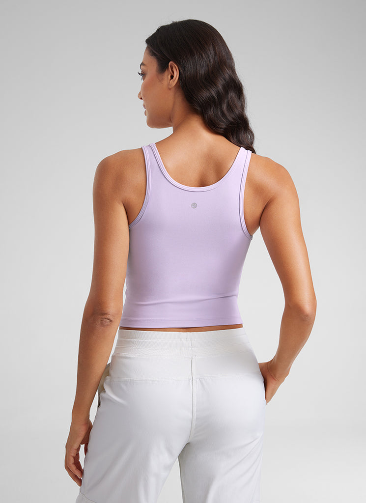 CRZ YOGA Women's Yoga Butterluxe Tight Fit Tank Tops Racerback Belgian Blue