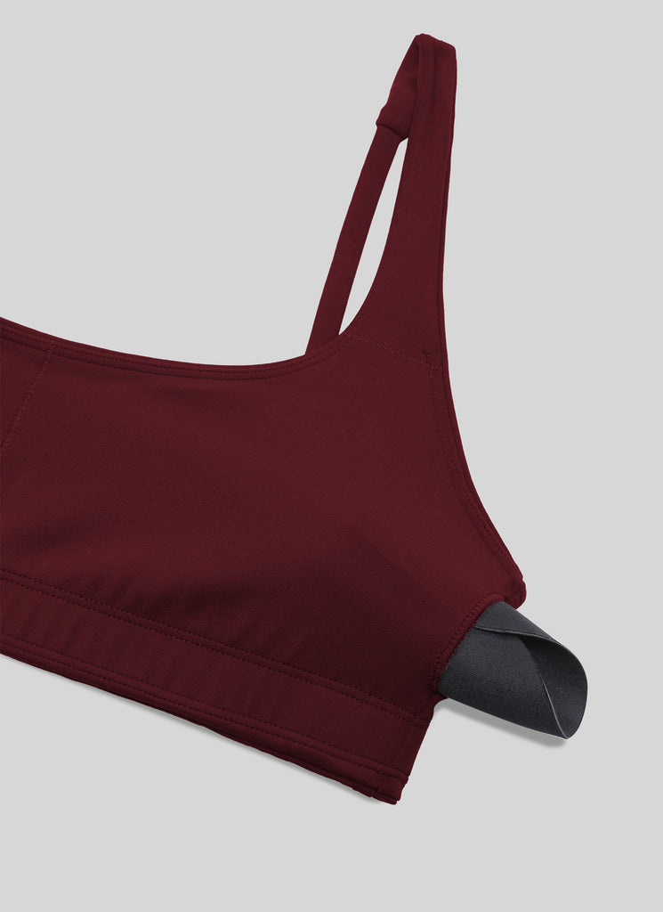 CRZ YOGA Women Butterluxe Square Neck Cami Padded Mini Bra Milky White