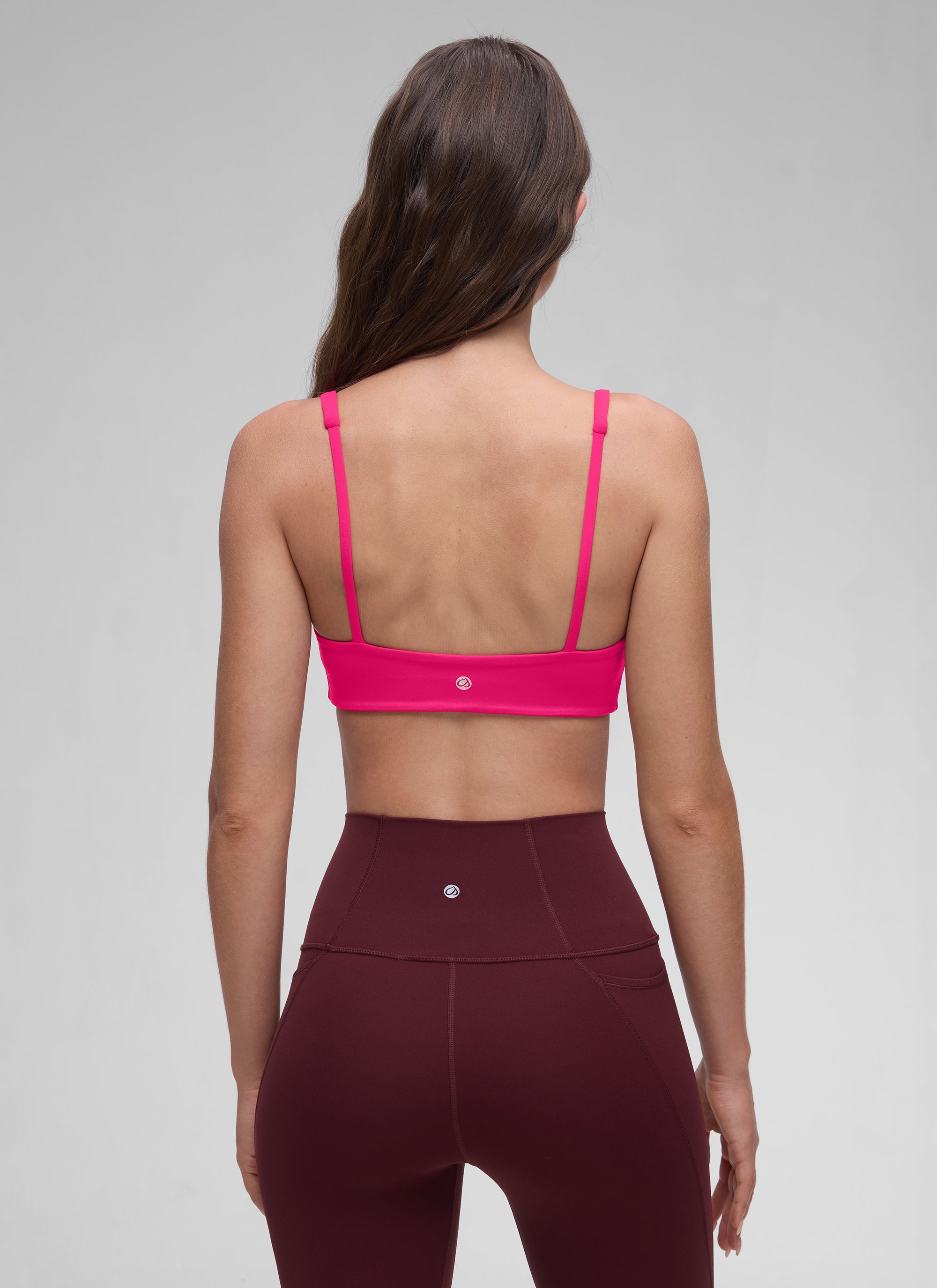 CRZ YOGA Women Butterluxe Square Neck Cami Padded Mini Bra Granita Pink
