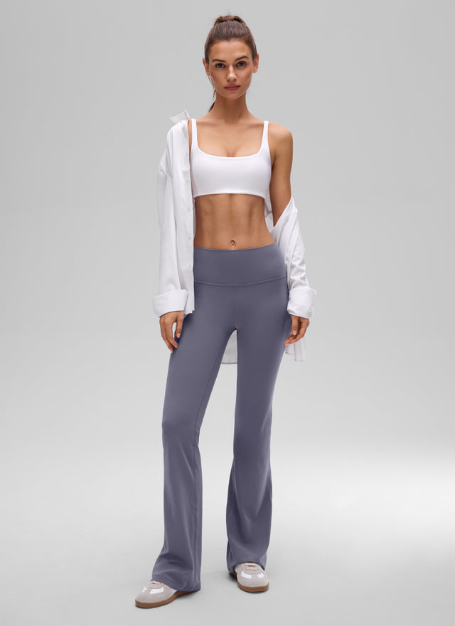 CRZ YOGA Women Butterluxe Square Neck Cami Padded Mini Bra White