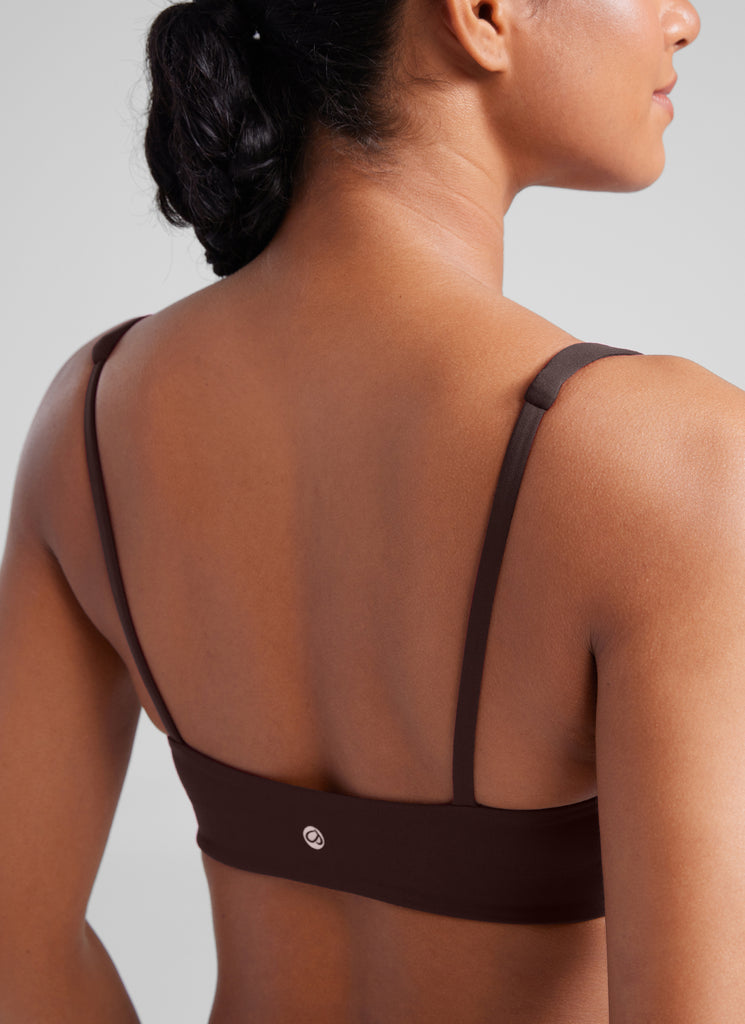 CRZ YOGA Women Butterluxe Square Neck Cami Padded Mini Bra Cambric Blue