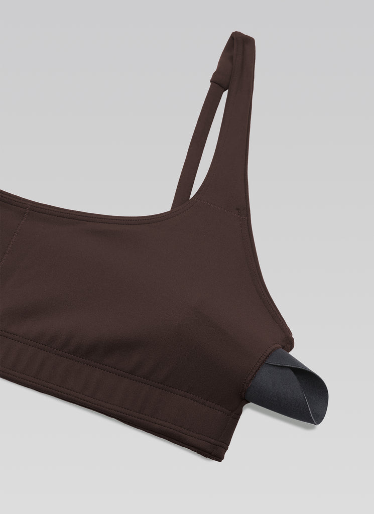 CRZ YOGA Women Butterluxe Square Neck Cami Padded Mini Bra Cambric Blue