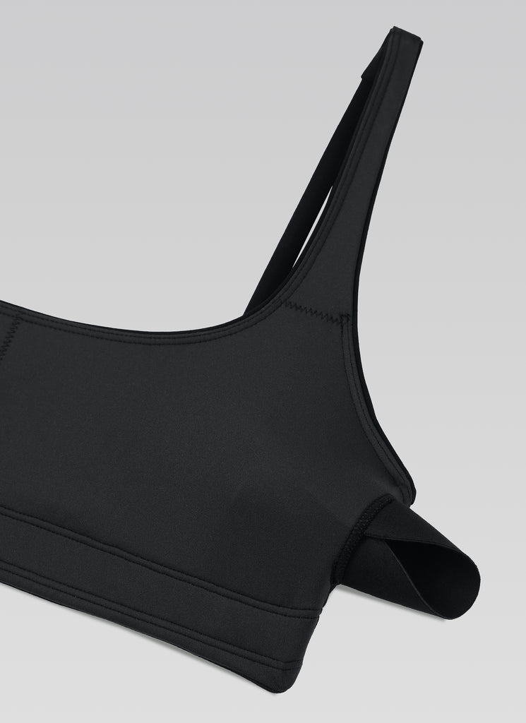 CRZ YOGA Women Butterluxe Square Neck Cami Padded Mini Bra Black Tie Dye Flowers