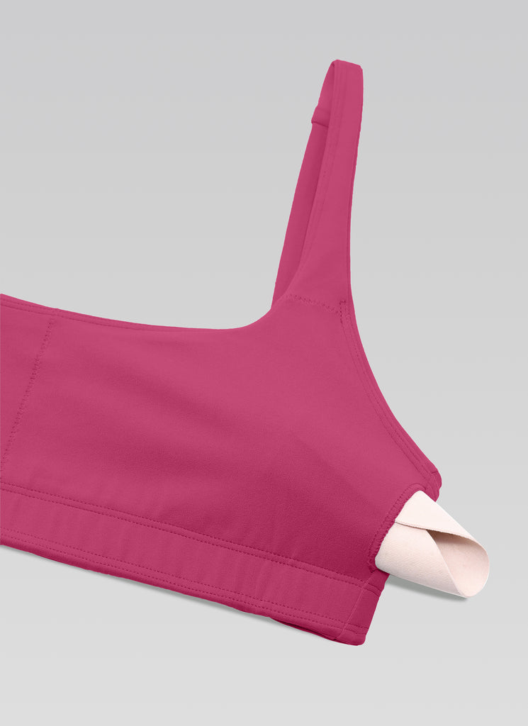 CRZ YOGA Women Butterluxe Square Neck Cami Padded Mini Bra Grape Thistle Purple