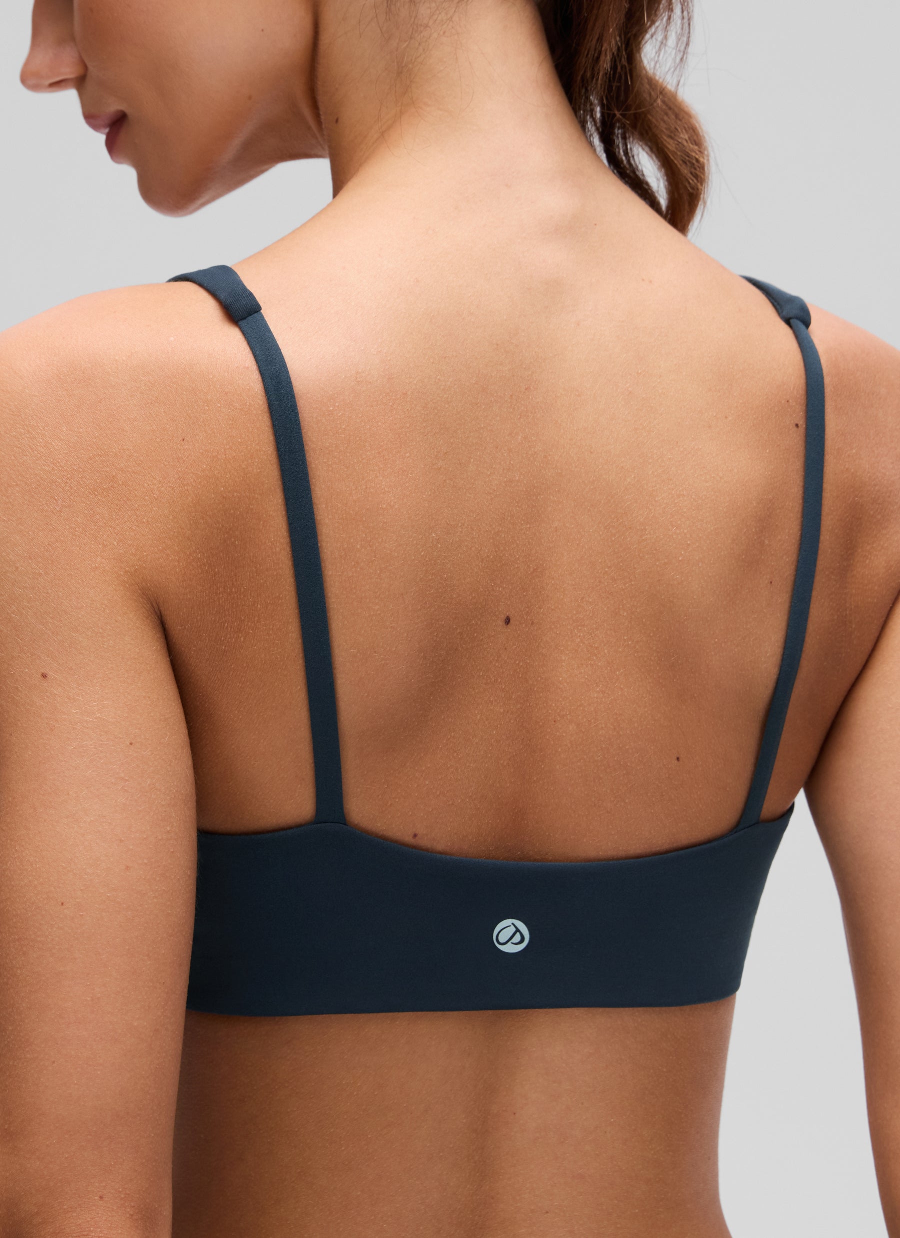 CRZ YOGA Women Butterluxe Square Neck Cami Padded Mini Bra True Navy @model_info:G