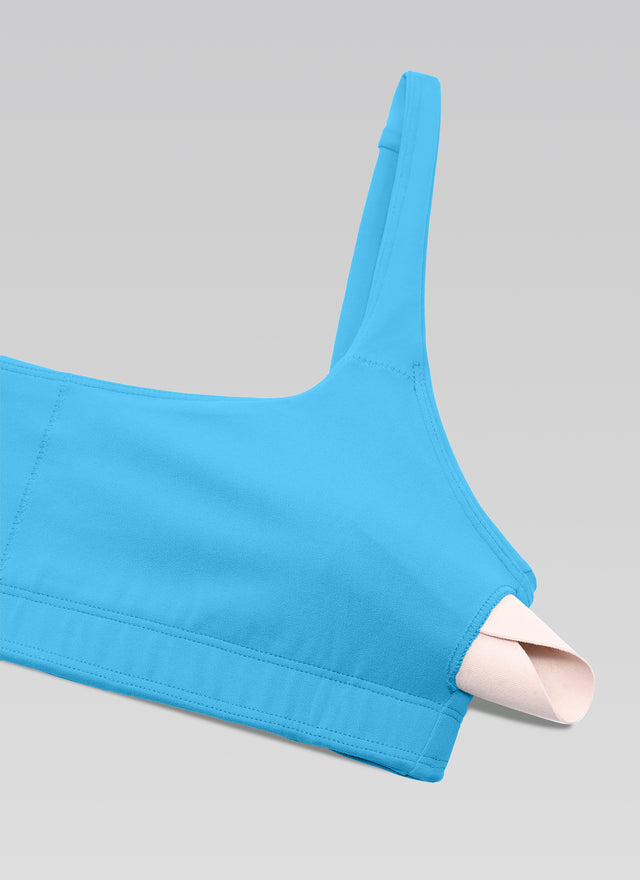 CRZ YOGA Women Butterluxe Square Neck Cami Padded Mini Bra Kayak Blue