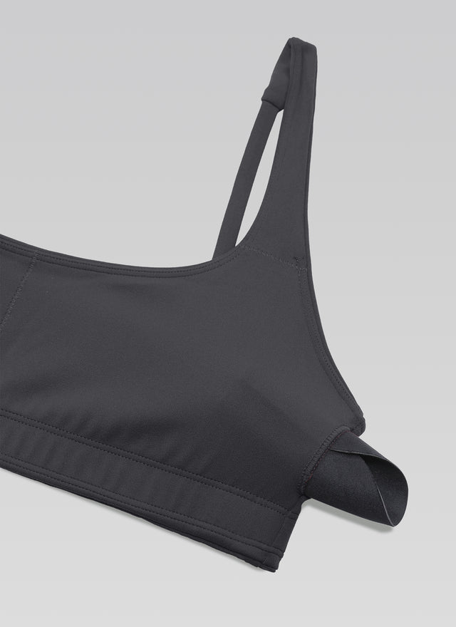 CRZ YOGA Women Butterluxe Square Neck Cami Padded Mini Bra Mysterious Grey