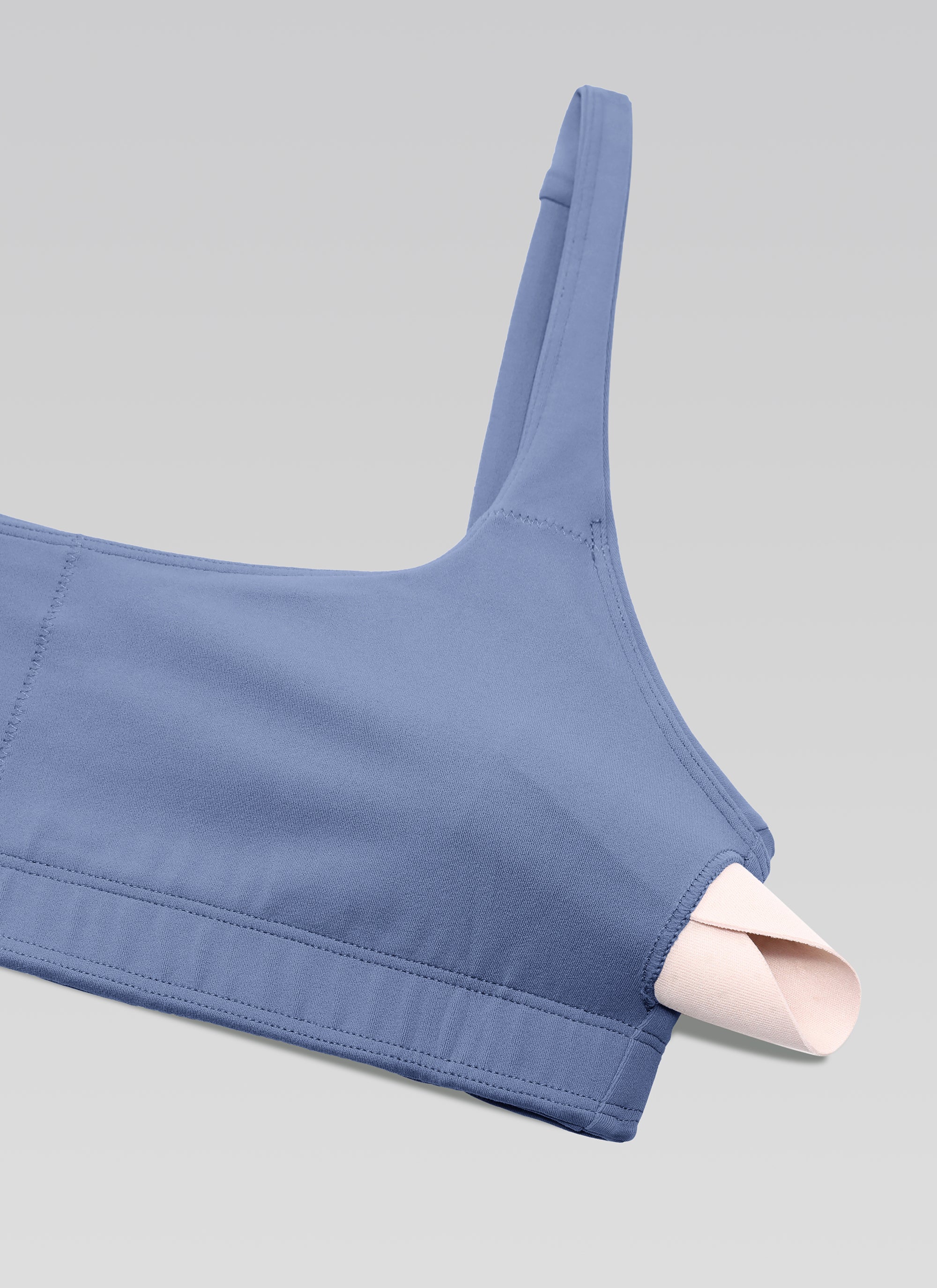 CRZ YOGA Women Butterluxe Square Neck Cami Padded Mini Bra Oasis Blue @model_info:NEW