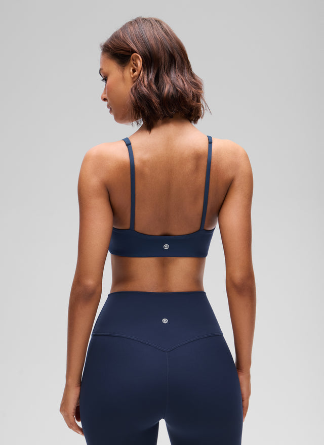 CRZ YOGA Women Butterluxe Square Neck Cami Padded Mini Bra Club Blue @model_info:T
