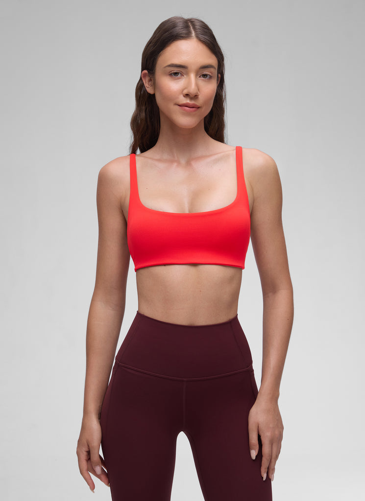 CRZ YOGA Women Butterluxe Square Neck Cami Padded Mini Bra True Navy