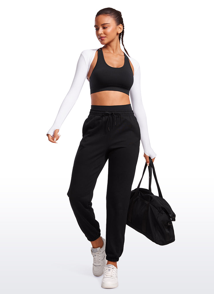 CRZ YOGA Womens Seamless Strappy Longline Training Sports Bra Black