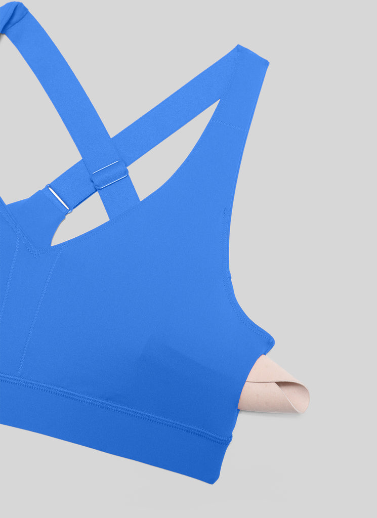 CRZ YOGA Womens Butterbreeze Padded V Neck Sports Bra Training Grey Sage