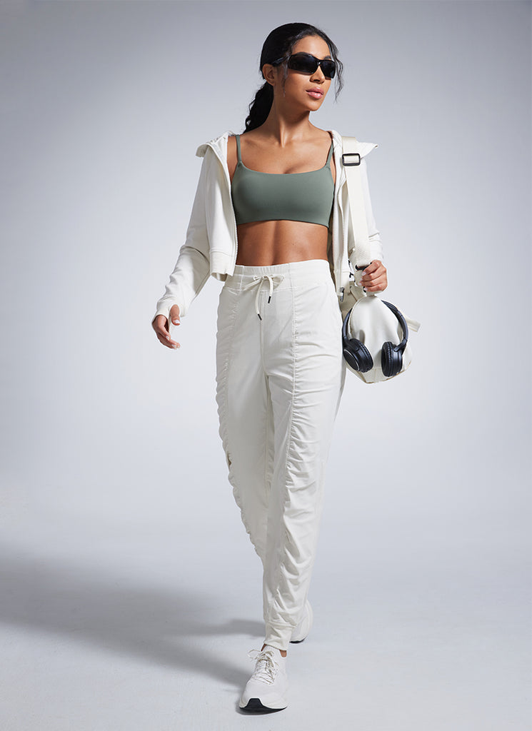 CRZ YOGA Womens Butterbreeze Spaghetti Strap Scoop Neck Sports Bra True Navy