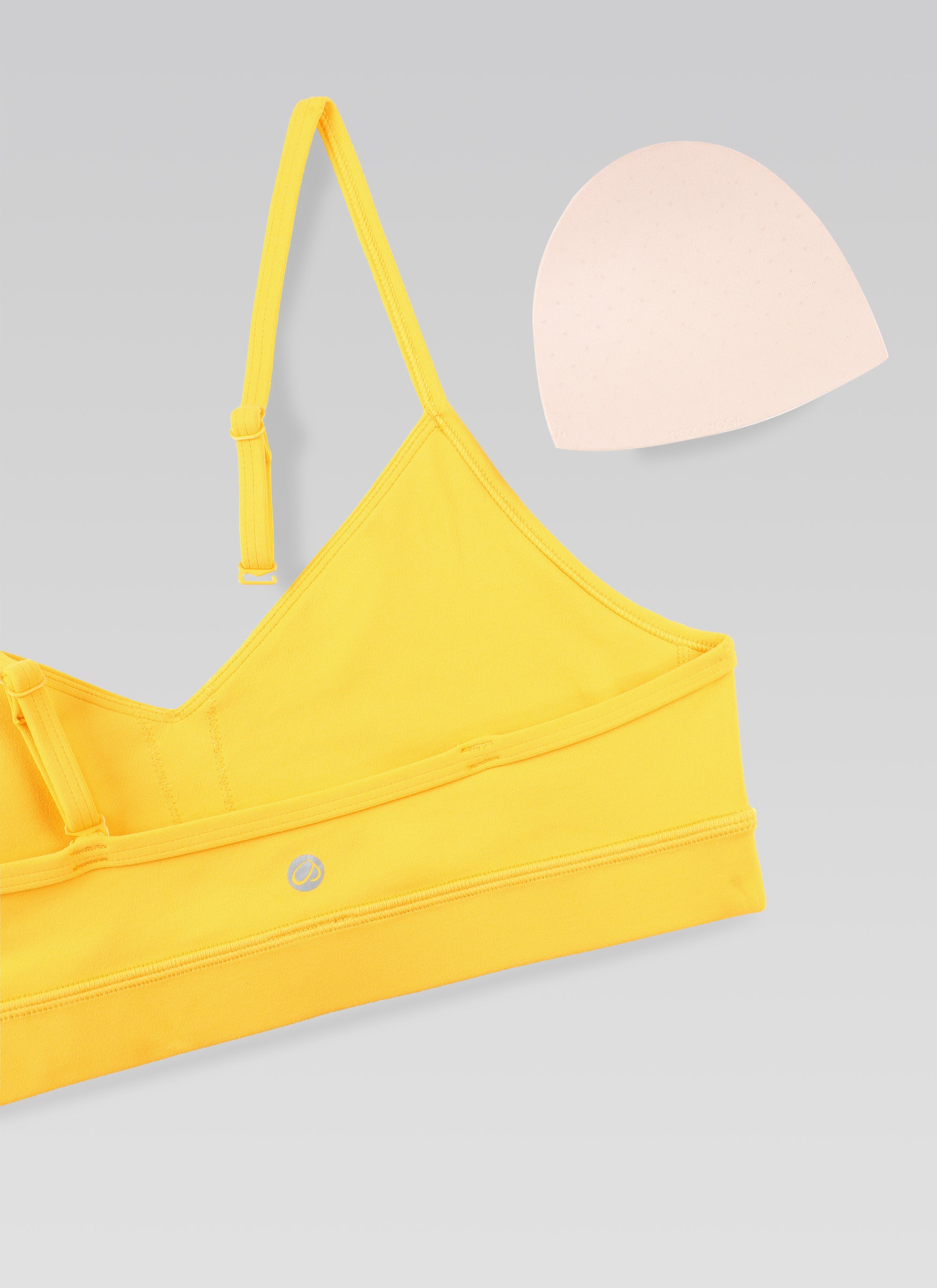 CRZ YOGA Butterluxe Womens V Neck Camisole Yoga Padded Sports Bra High Visibility Yellow