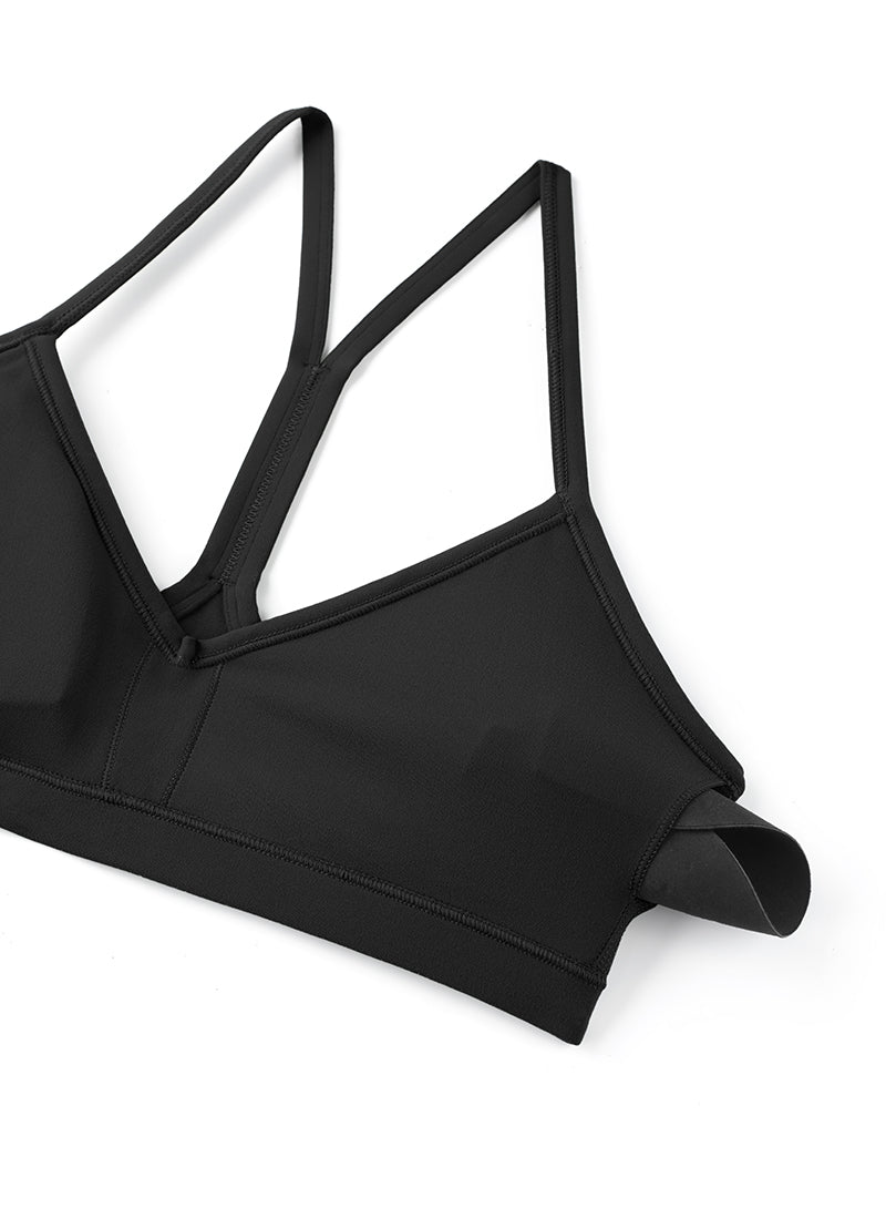 Butterluxe Ruched V Neck Sports Bra