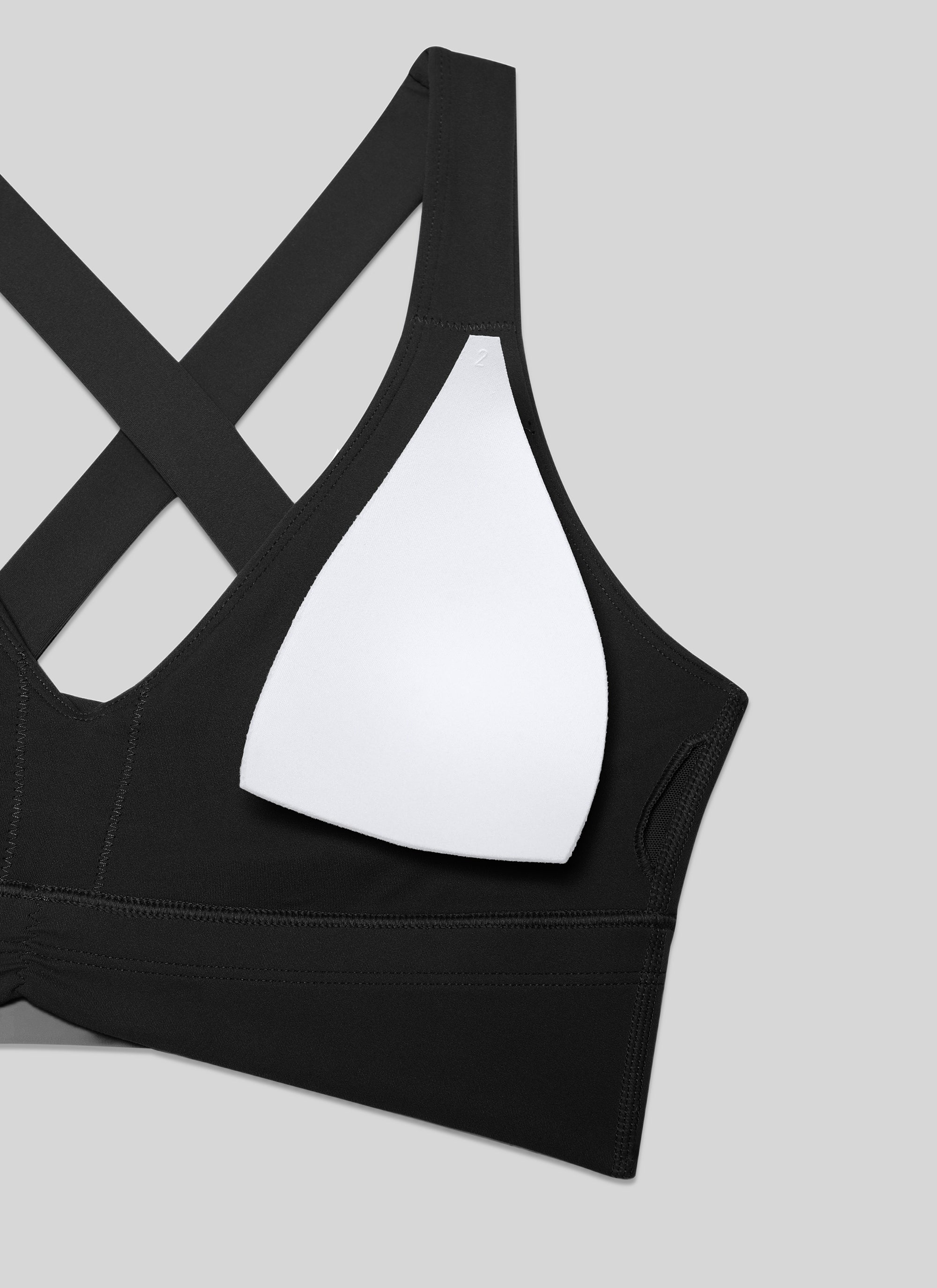 CRZ YOGA Women's Light Support Butterluxe Yoga Bra Ruched V Neck Black