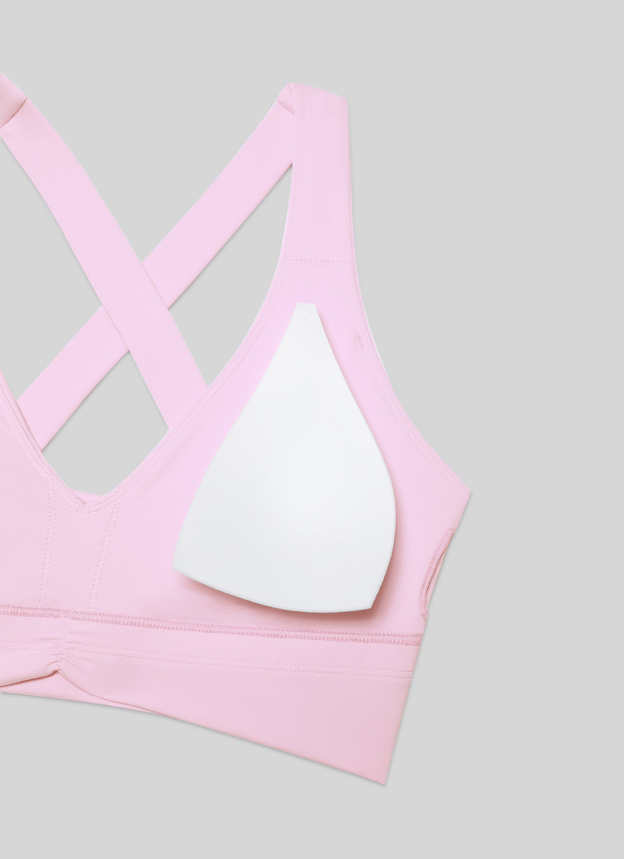 CRZ YOGA Women's Light Support Butterluxe Yoga Bra Ruched V Neck Vita Pink