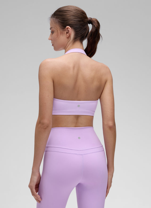 CRZ YOGA Womens Yoga Scoop Neck Padded Open Back Sports Bras Elfin Purple @model_info:Kerr