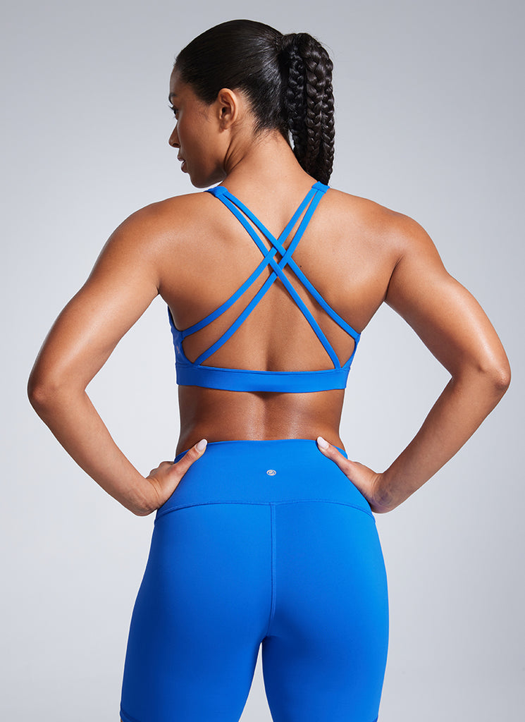 CRZ YOGA Womens Butterbreeze Padded Square Neck Sports Bra Training Black