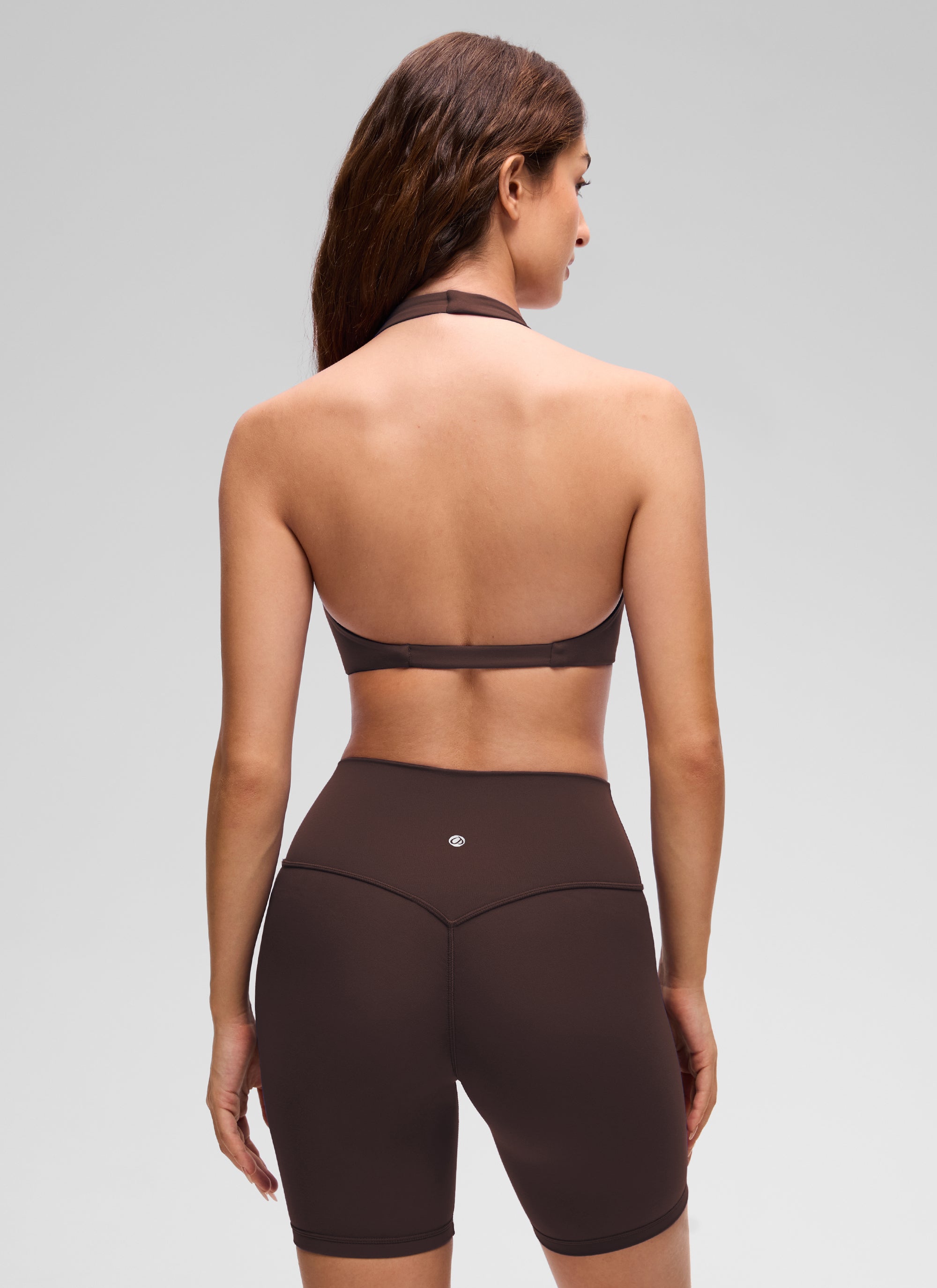 CRZ YOGA Women's Butterluxe Yoga V Neck Crop Double Lined Sports Bra Green Palm Court