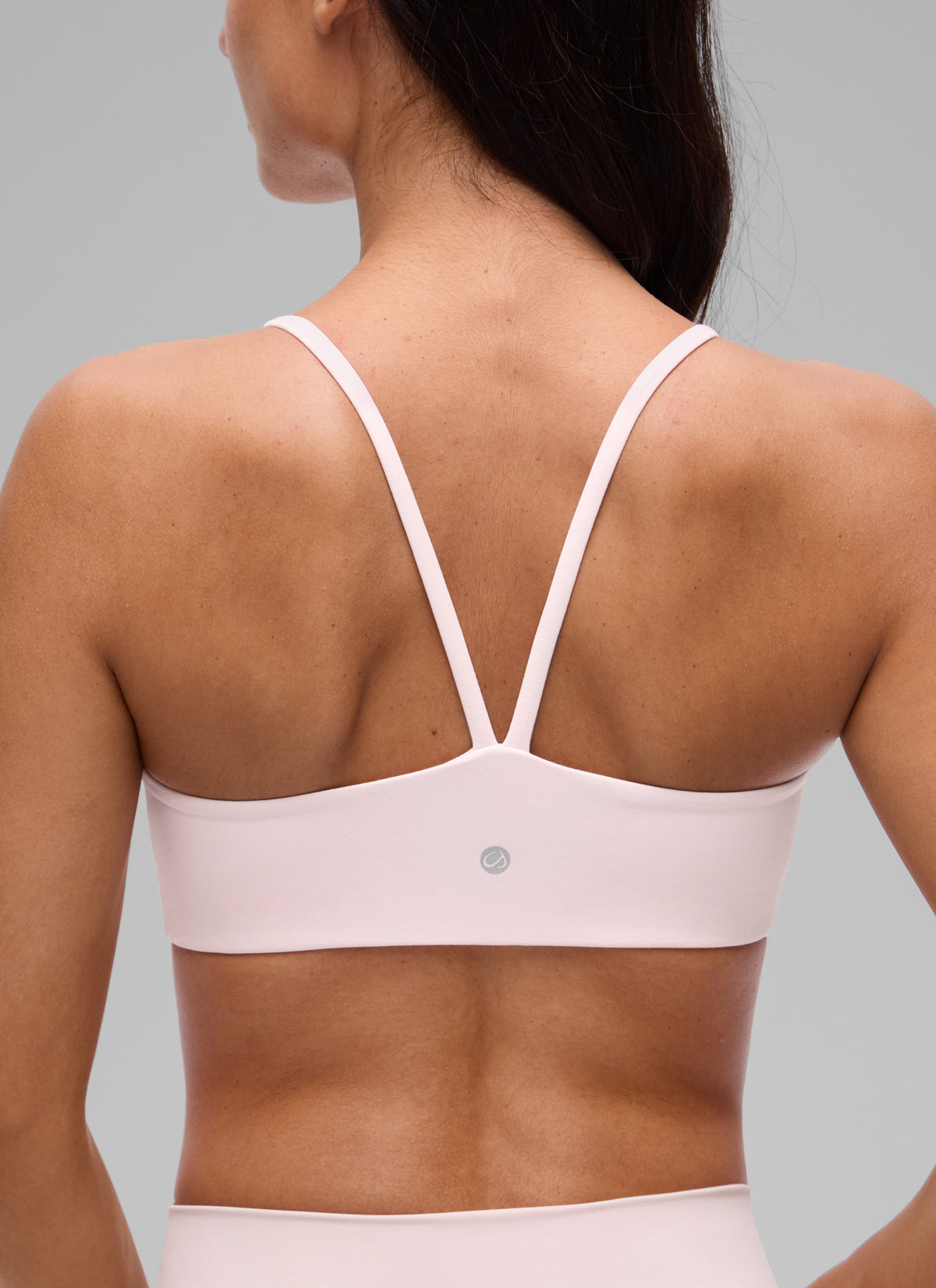 CRZ YOGA Women's Butterlift® Yoga V Back Double Lined Sports Bra Strawberry Pink @model_info:A
