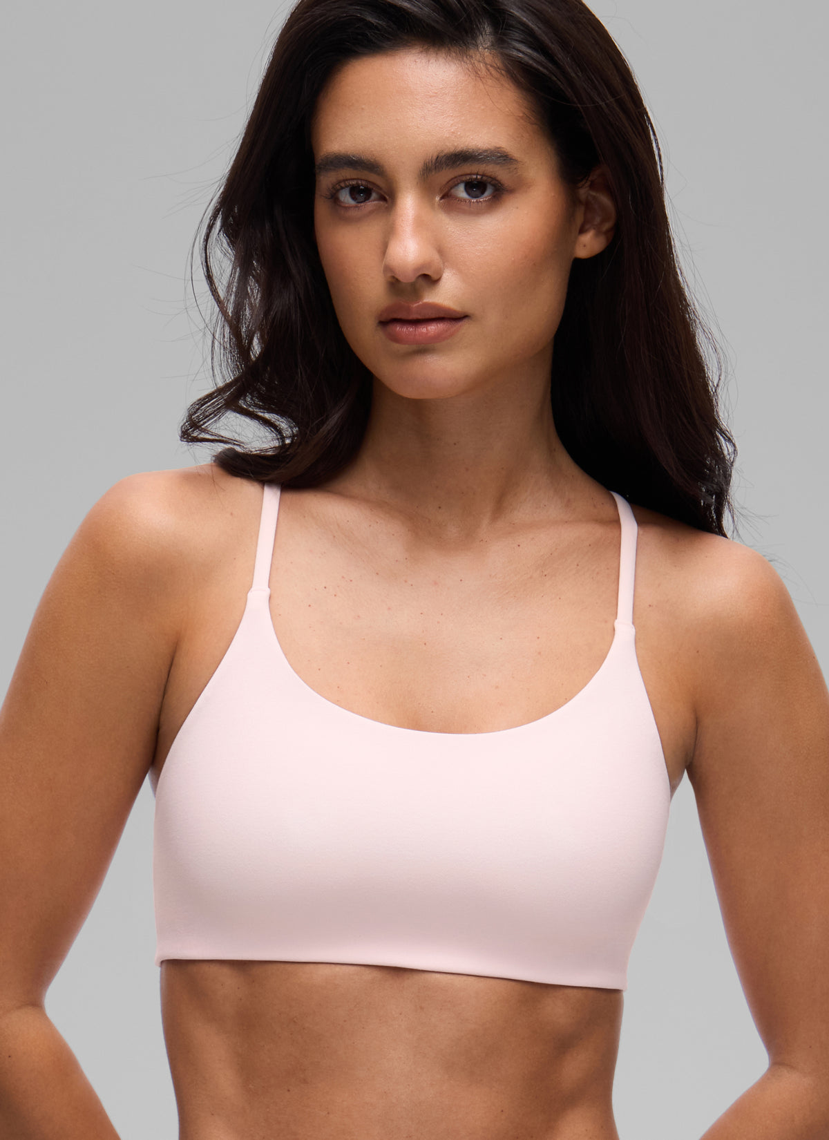 CRZ YOGA Women's Butterlift® Yoga V Back Double Lined Sports Bra Strawberry Pink @model_info:A