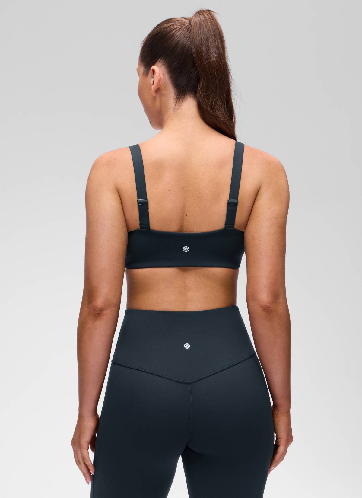 CRZ YOGA Women's Butterluxe Yoga U Neck Square Back Sports Bra True Navy